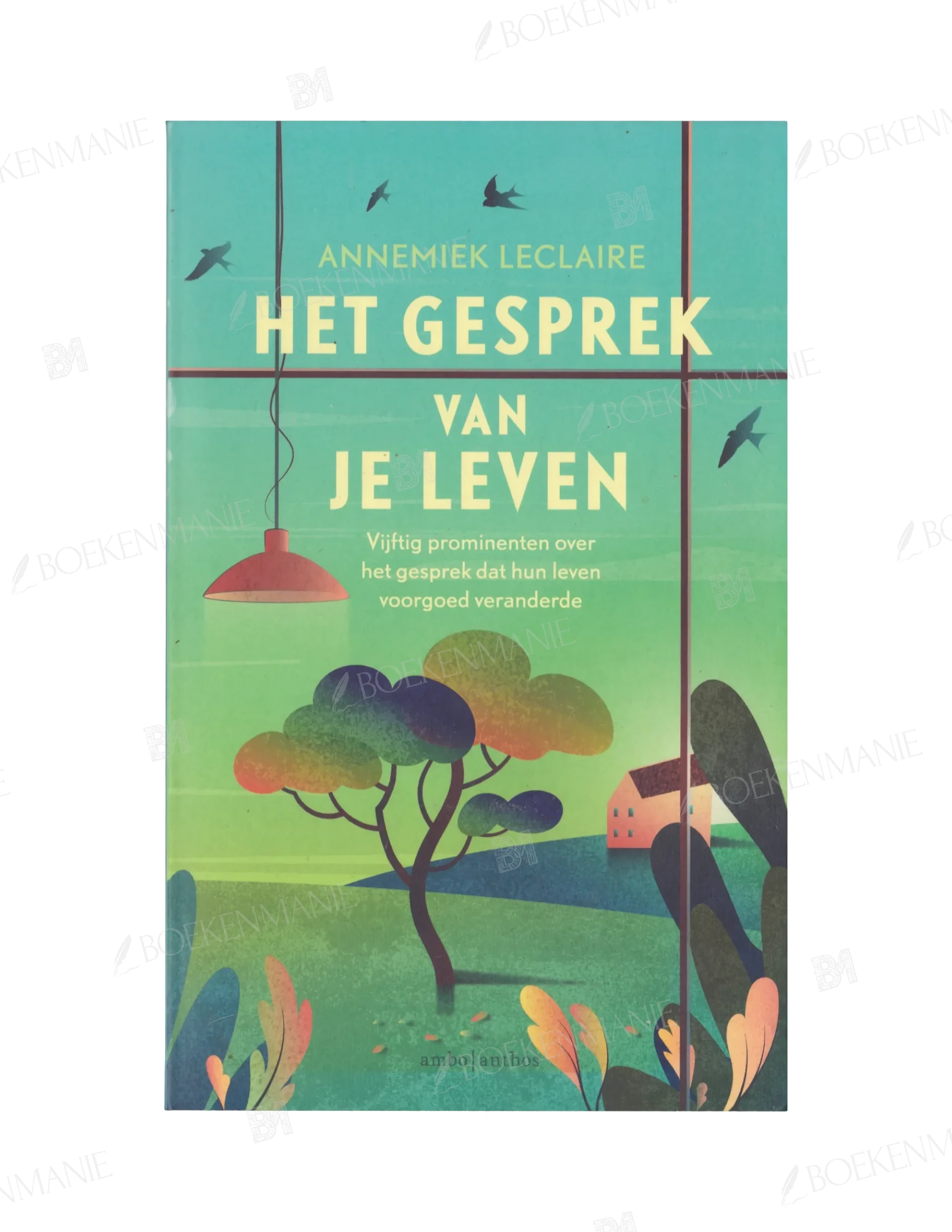 9789026352898.webp Photo of book Het gesprek van je leven. Vijftig prominenten over het gesprek dat hun leven voorgoed veranderde - Annemiek Leclaire