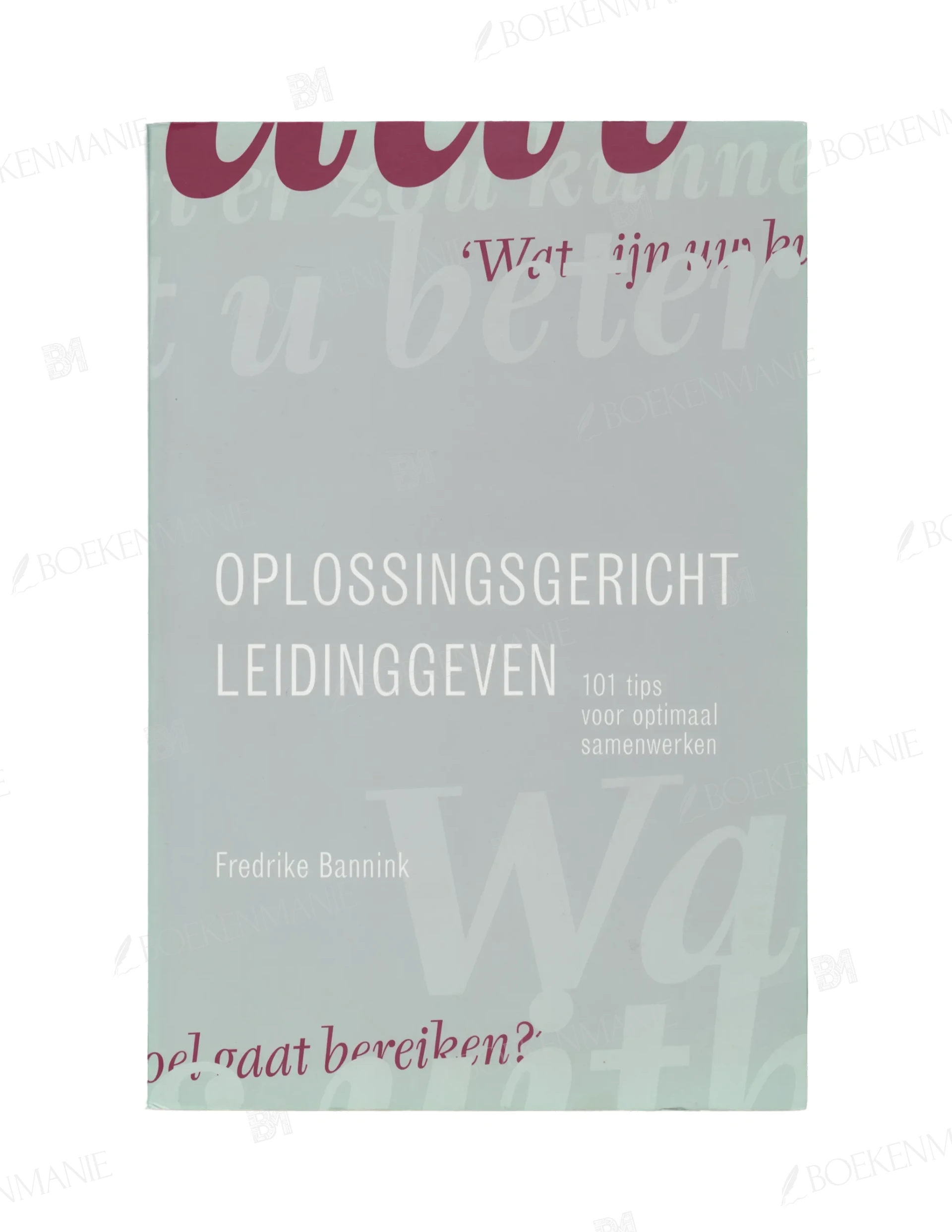 Photo of book Oplossingsgericht leidinggeven - F.P. Bannink