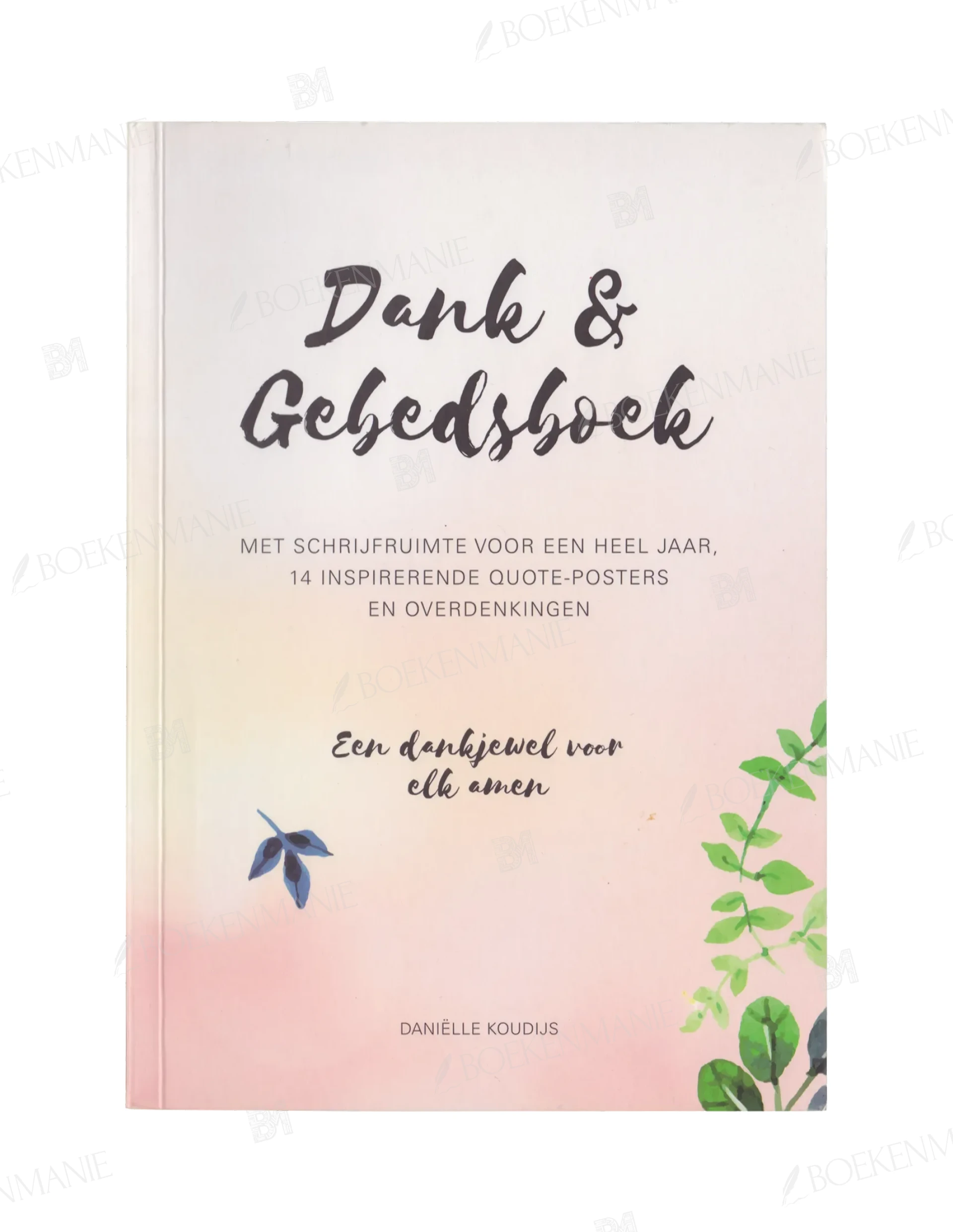 Photo of book Dank & gebedsboek met schrijfruimte voor een heel jaar, 14 inspirerende quote-posters en overdenkingen - Daniëlle Koudijs